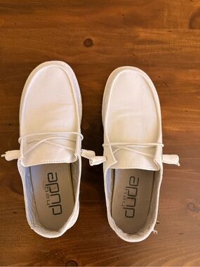 Hey Dude White Canvas